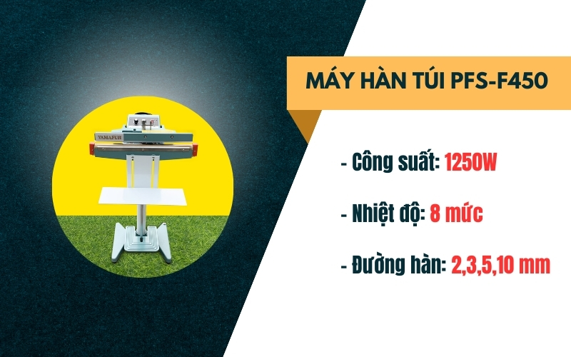 Máy hàn miệng túi dập chân giá đỡ linh hoạt PFS-F450