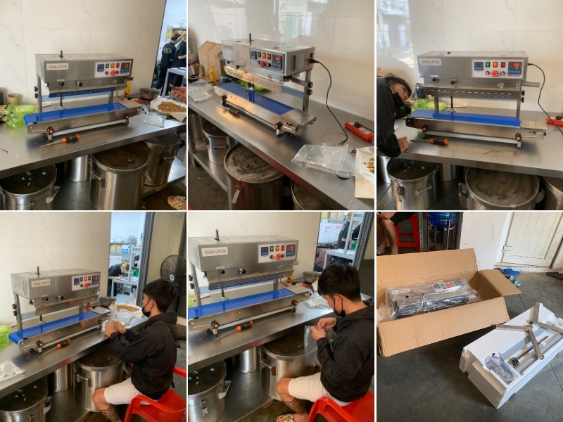 Máy hàn miệng túi liên tục Yamafuji FRD-1000W (chân cao)