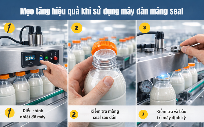 Mẹo tăng hiệu quả khi sử dụng máy dán màng seal