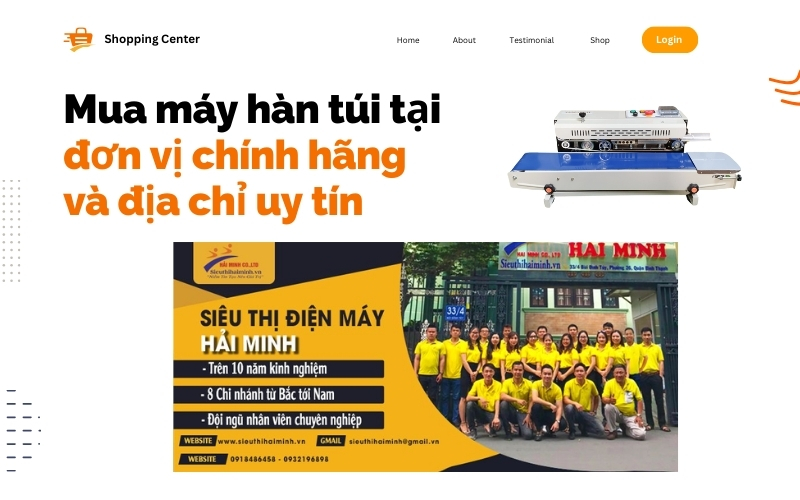 Mua máy hàn túi tại đơn vị chính hãng và địa chỉ uy tín