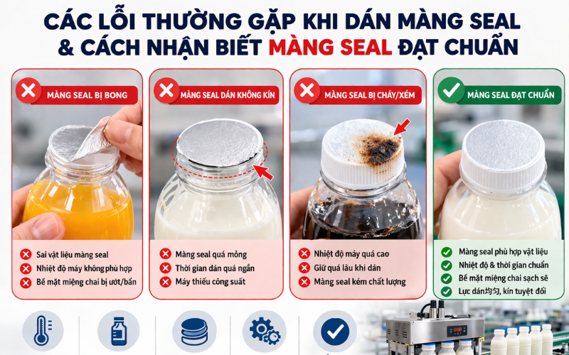 Những lỗi thường gặp khi chọn sai vật liệu màng seal