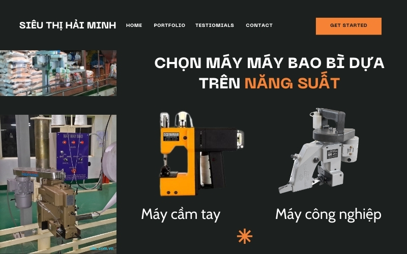 Chọn máy máy bao bì dựa trên năng suất