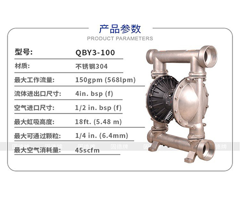 Bơm Màng Khí Nén GODO QBY3-100 INOX hiện đại