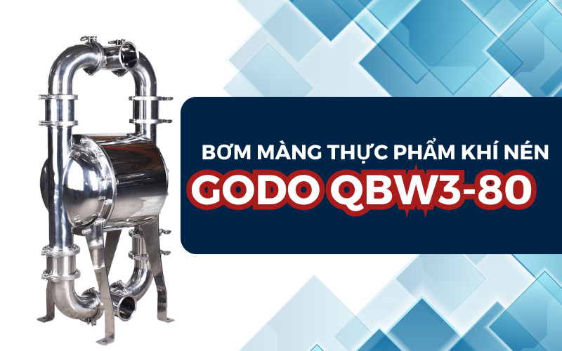 Bơm màng thực phẩm khí nén GODO QBW3-80