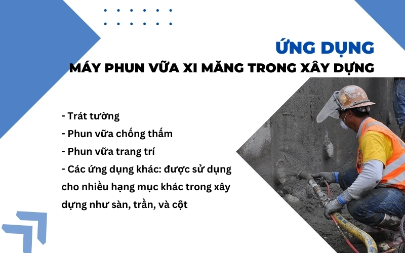 Ứng dụng của máy phun vữa xi măng trong xây dựng