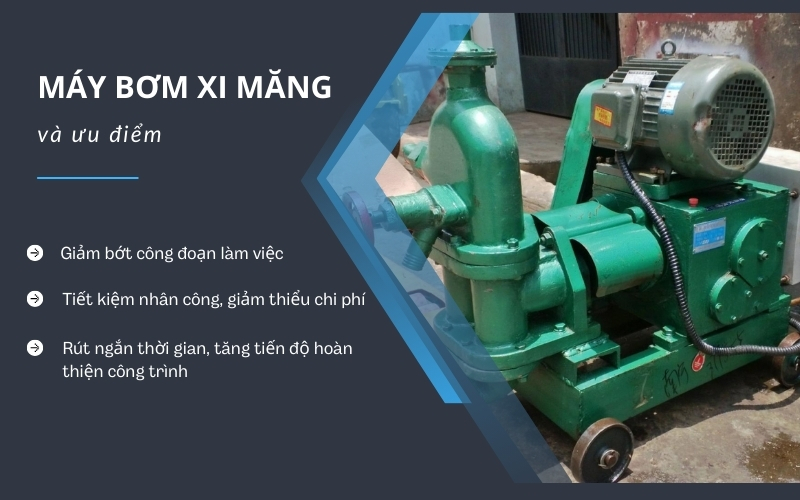 Ưu điểm của máy bơm vữa xi măng