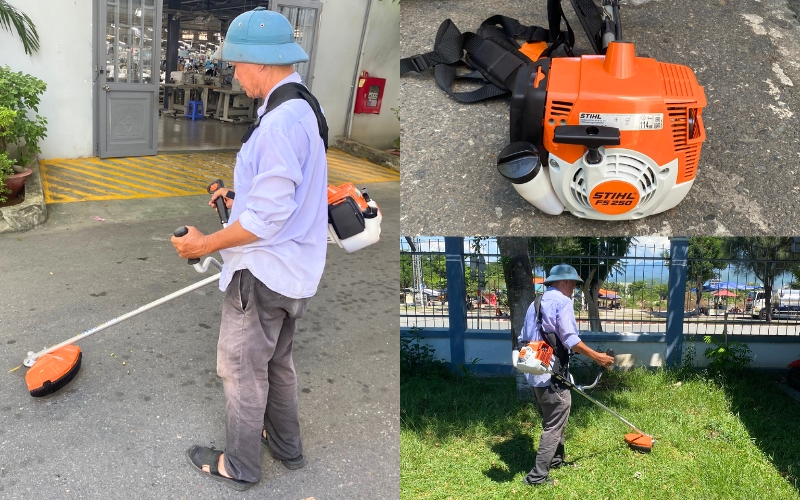 Bàn giao máy cắt cỏ STIHL FS250 cho khách