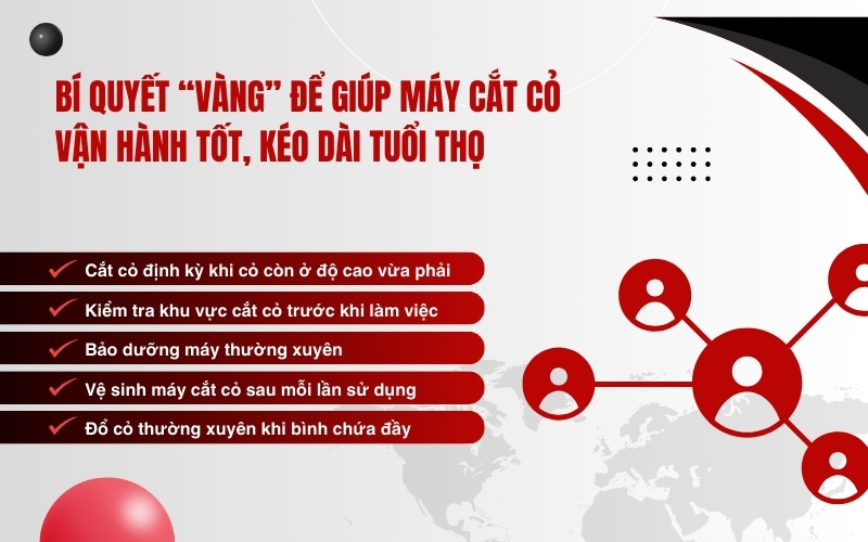Bí quyết “vàng” để giúp máy cắt cỏ vận hành tốt, kéo dài tuổi thọ