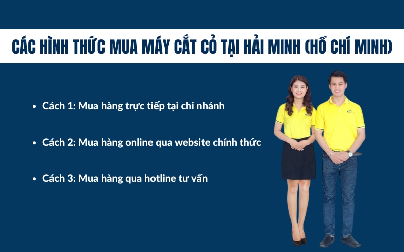 Các hình thức mua máy cắt cỏ tại Hải Minh (Hồ Chí Minh)