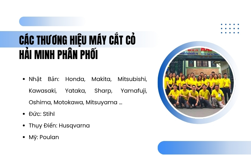 Các thương hiệu máy cắt cỏ Hải Minh phân phối