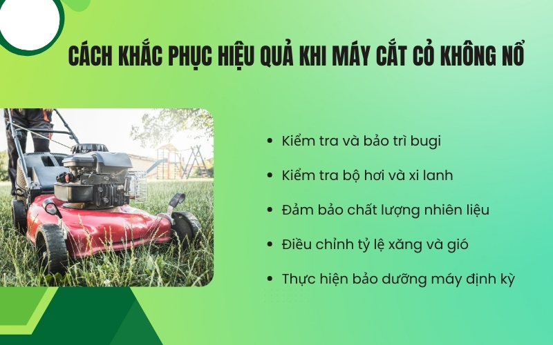 Cách khắc phục hiệu quả khi máy cắt cỏ không nổ