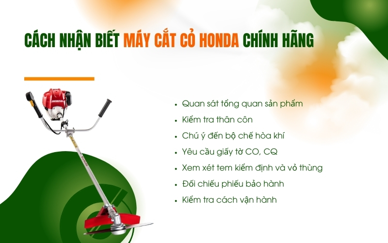 Cách nhận biết máy cắt cỏ Honda chính hãng