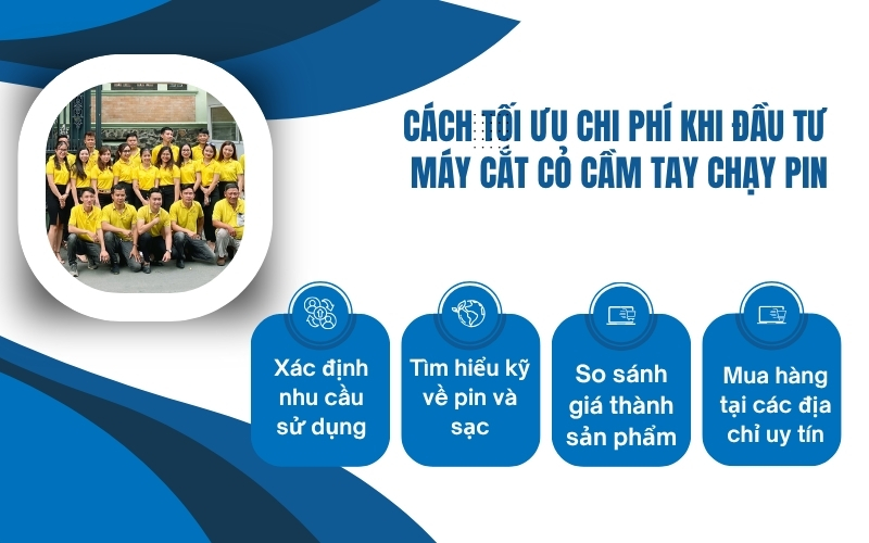 Cách tối ưu chi phí khi đầu tư máy cắt cỏ cầm tay chạy pin