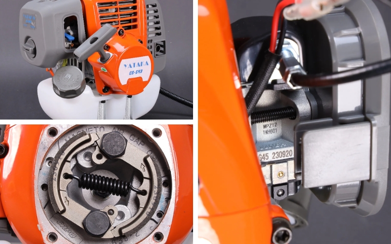Chi tiết về động cơ của máy cắt cỏ Yataka CS-543