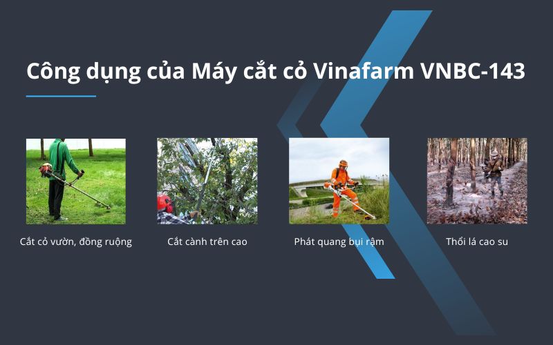 Công dụng của Máy cắt cỏ Vinafarm VNBC-143