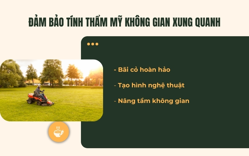 Đảm bảo tính thẩm mỹ không gian xung quanh