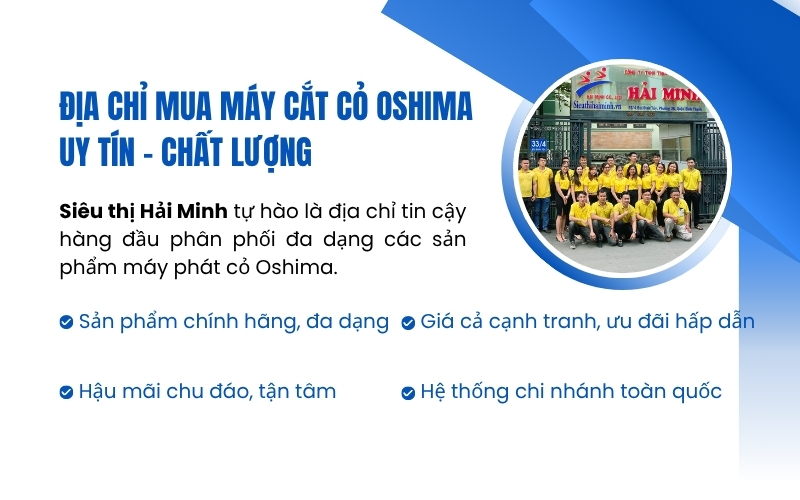 Địa chỉ mua máy cắt cỏ Oshima uy tín - chất lượng