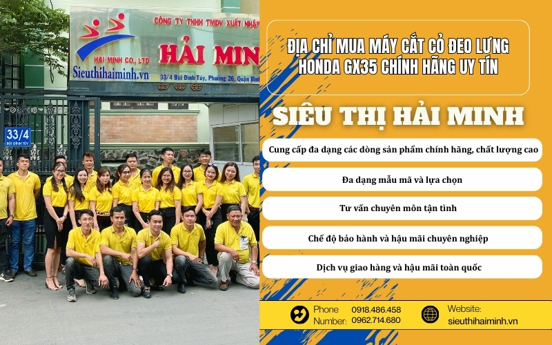 Địa chỉ mua máy cắt cỏ đeo lưng Honda GX35 chính hãng uy tín