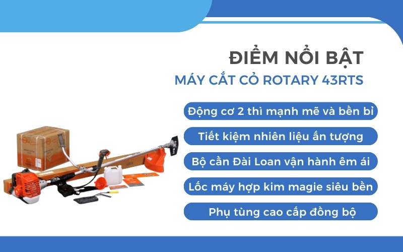 Điểm nổi bật của Máy cắt cỏ Rotary 43RTS