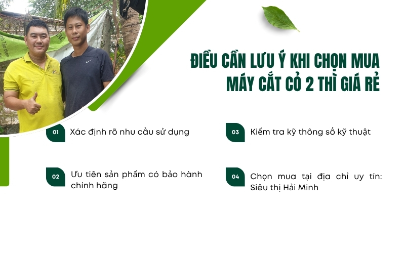 Điều cần lưu ý khi chọn mua máy cắt cỏ 2 thì giá rẻ