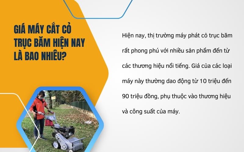 Giá máy cắt cỏ trục băm hiện nay là bao nhiêu?