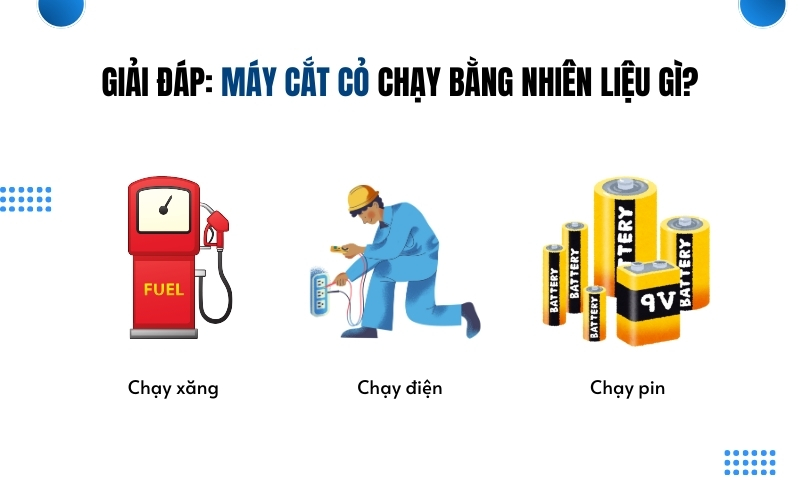 Giải đáp: Máy cắt cỏ chạy bằng nhiên liệu gì?