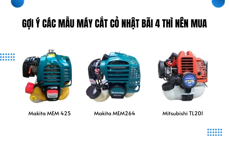 Gợi ý các mẫu máy cắt cỏ Nhật bãi 4 thì nên mua