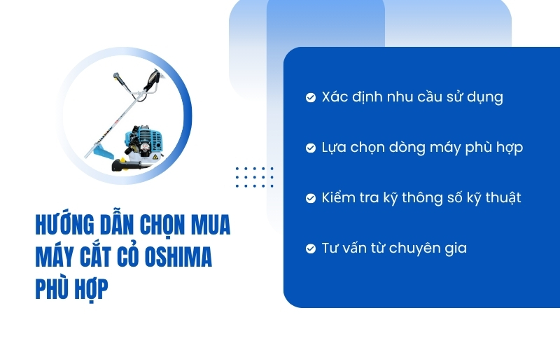 Hướng dẫn chọn mua máy cắt cỏ Oshima phù hợp