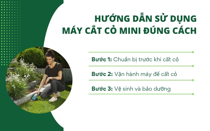 Hướng dẫn sử dụng máy cắt cỏ mini đúng cách