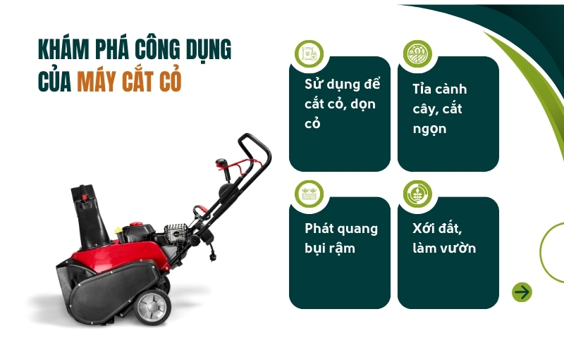 Khám phá công dụng của máy cắt cỏ