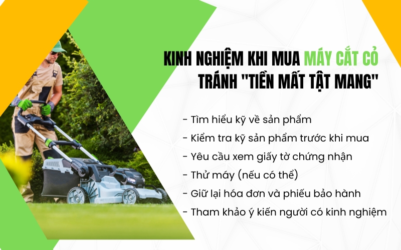 Kinh nghiệm khi mua máy cắt cỏ tránh