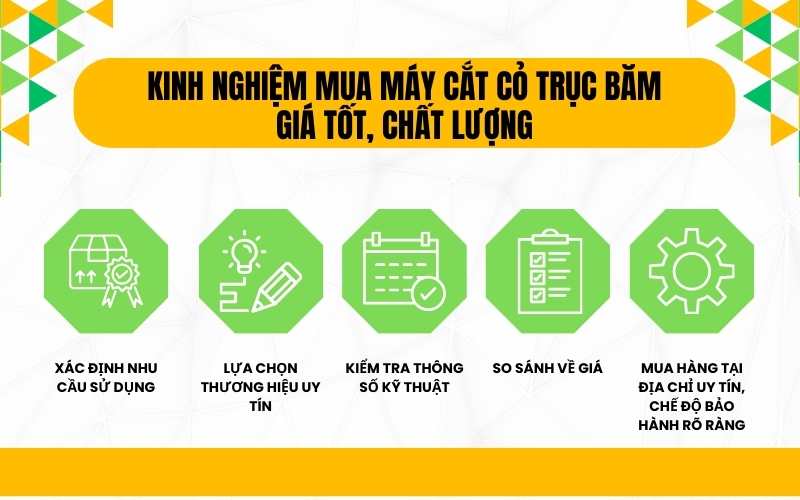 Kinh nghiệm mua máy cắt cỏ trục băm giá tốt, chất lượng