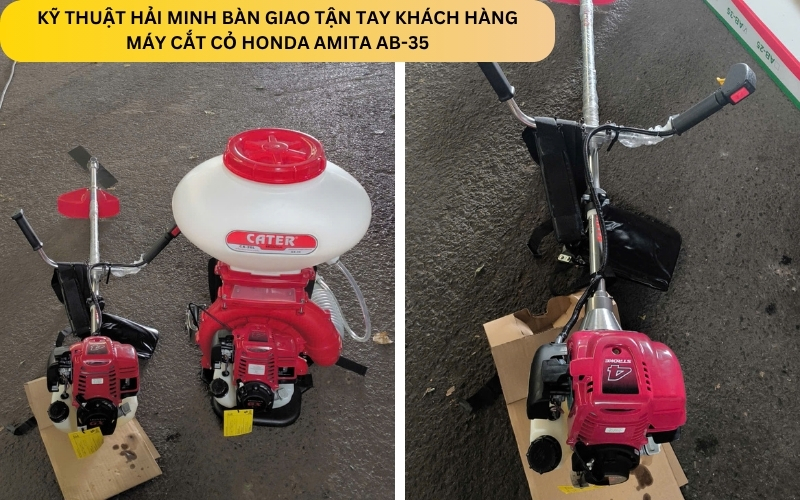 Kỹ thuật Hải Minh bàn giao Máy cắt cỏ Honda Amita AB-35