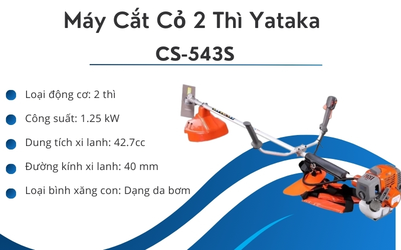 Thông số kĩ thuật Máy cắt cỏ Yataka SUPER CS-543S