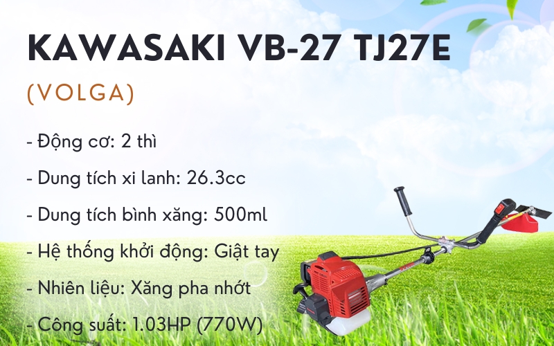 Máy Cắt Cỏ Kawasaki VB-27 TJ27E (VOLGA)