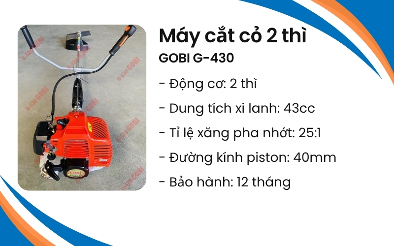 Máy cắt cỏ 2 thì G-430 (GOBI) đỏ