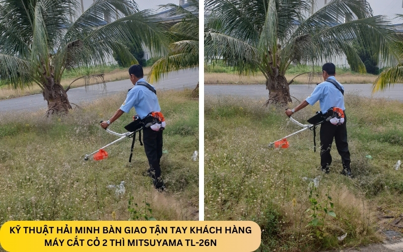 Kỹ thuật Hải Minh bàn giao máy cắt cỏ Mitsuyama TL-26N
