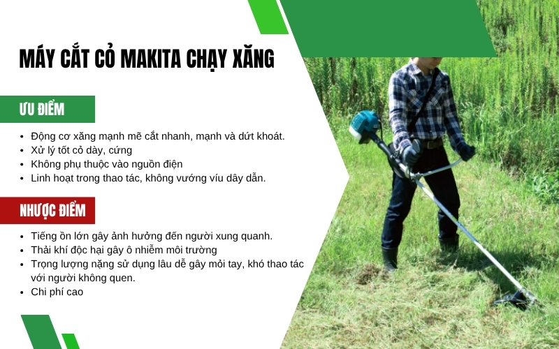 Máy cắt cỏ Makita chạy xăng