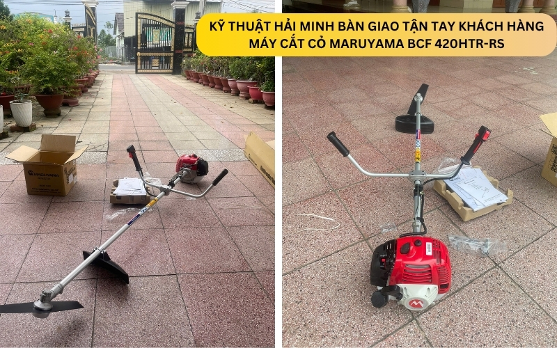 Kỹ thuật Hải Minh bàn giao Máy cắt cỏ Maruyama BCF 420HTR-RS