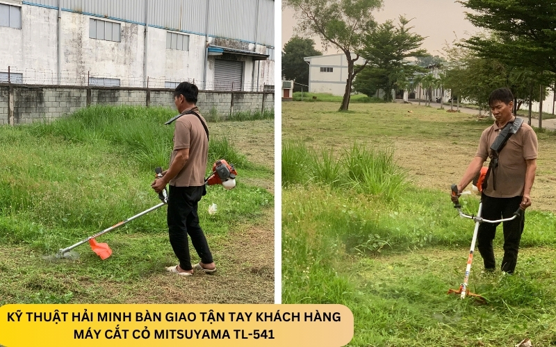 Kỹ thuật Hải Minh bàn giao Máy cắt cỏ Mitsuyama TL-541