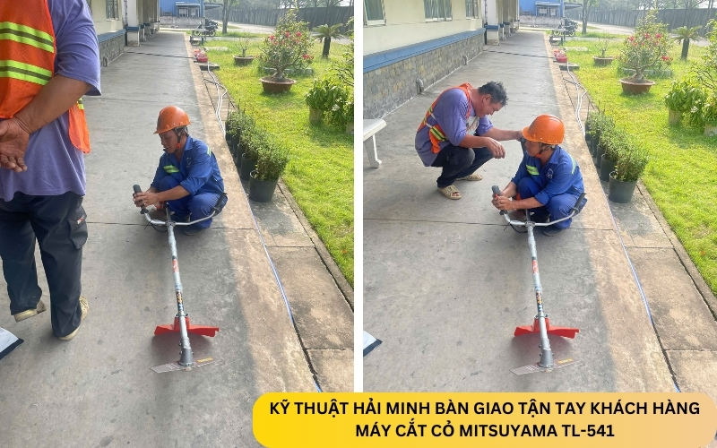 Kỹ thuật Hải Minh bàn giao Máy cắt cỏ Mitsuyama TL-541
