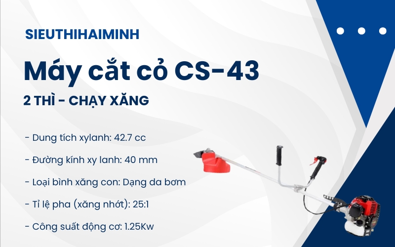 Máy cắt cỏ Ya​taka CS-43 2 thì chính hãng