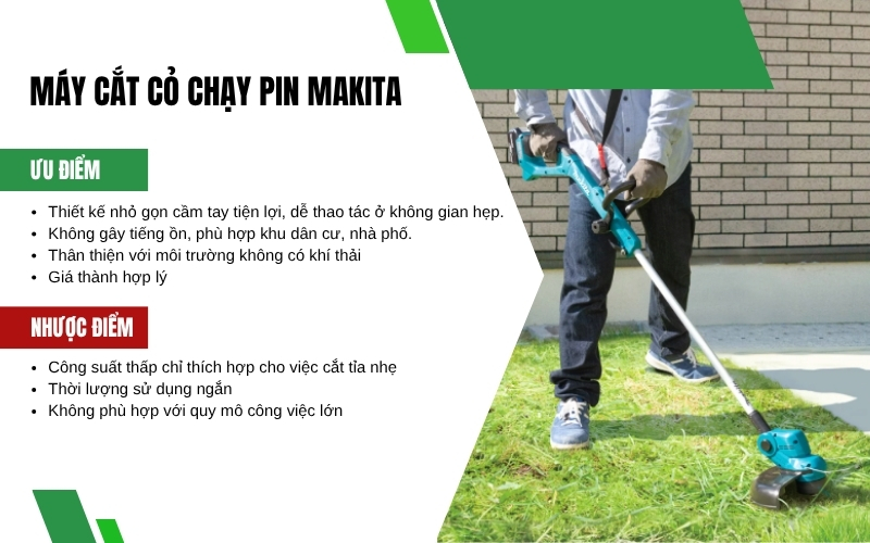 Máy cắt cỏ chạy pin Makita