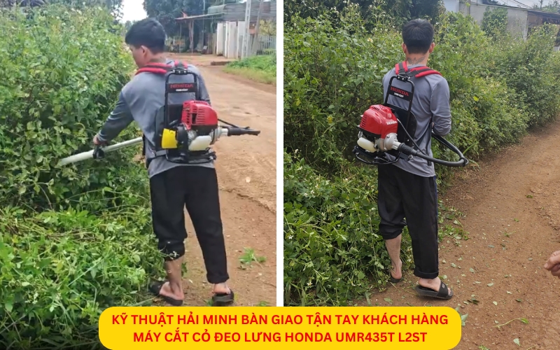 Kỹ thuật Hải Minh bàn giao Máy cắt cỏ đeo lưng Honda UMR435T L2ST