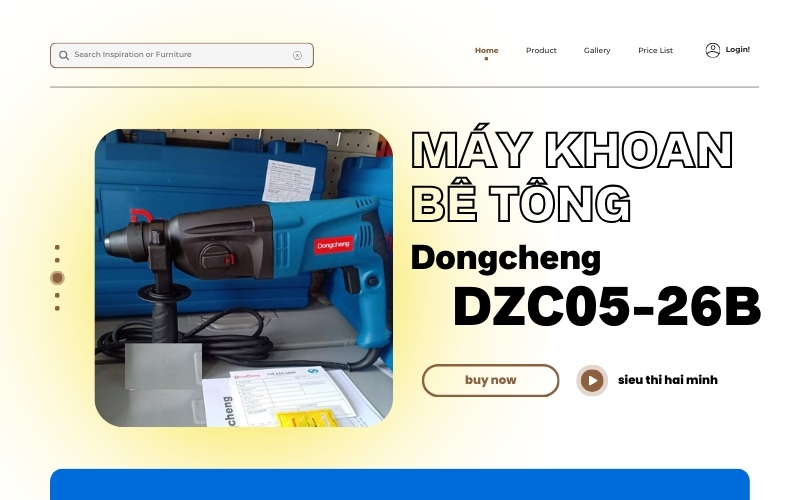 Máy khoan búa cầm tay Dongcheng DZC05-26B