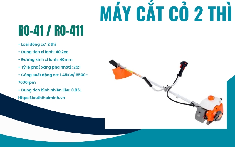 Máy phát cỏ chạy xăng 2 thì RO-41