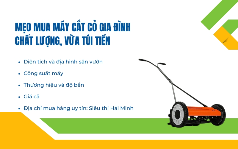 Mẹo mua máy cắt cỏ gia đình chất lượng, vừa túi tiền