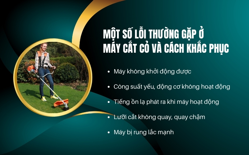 Một số lỗi thường gặp ở máy cắt cỏ và cách khắc phục
