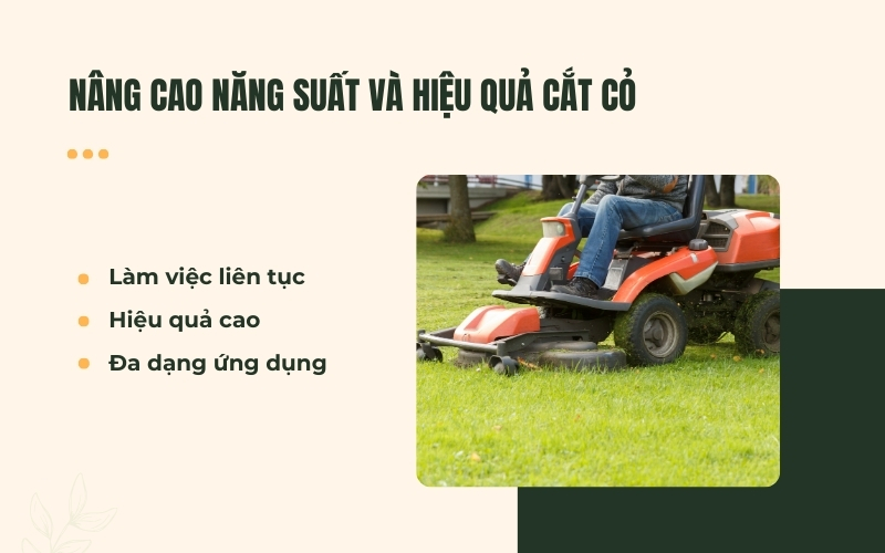 Nâng cao năng suất và hiệu quả cắt cỏ