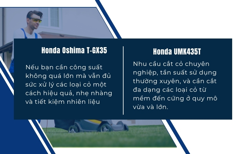 Nên chọn máy cắt cỏ Honda Oshima T-GX35 hay Honda UMK435T